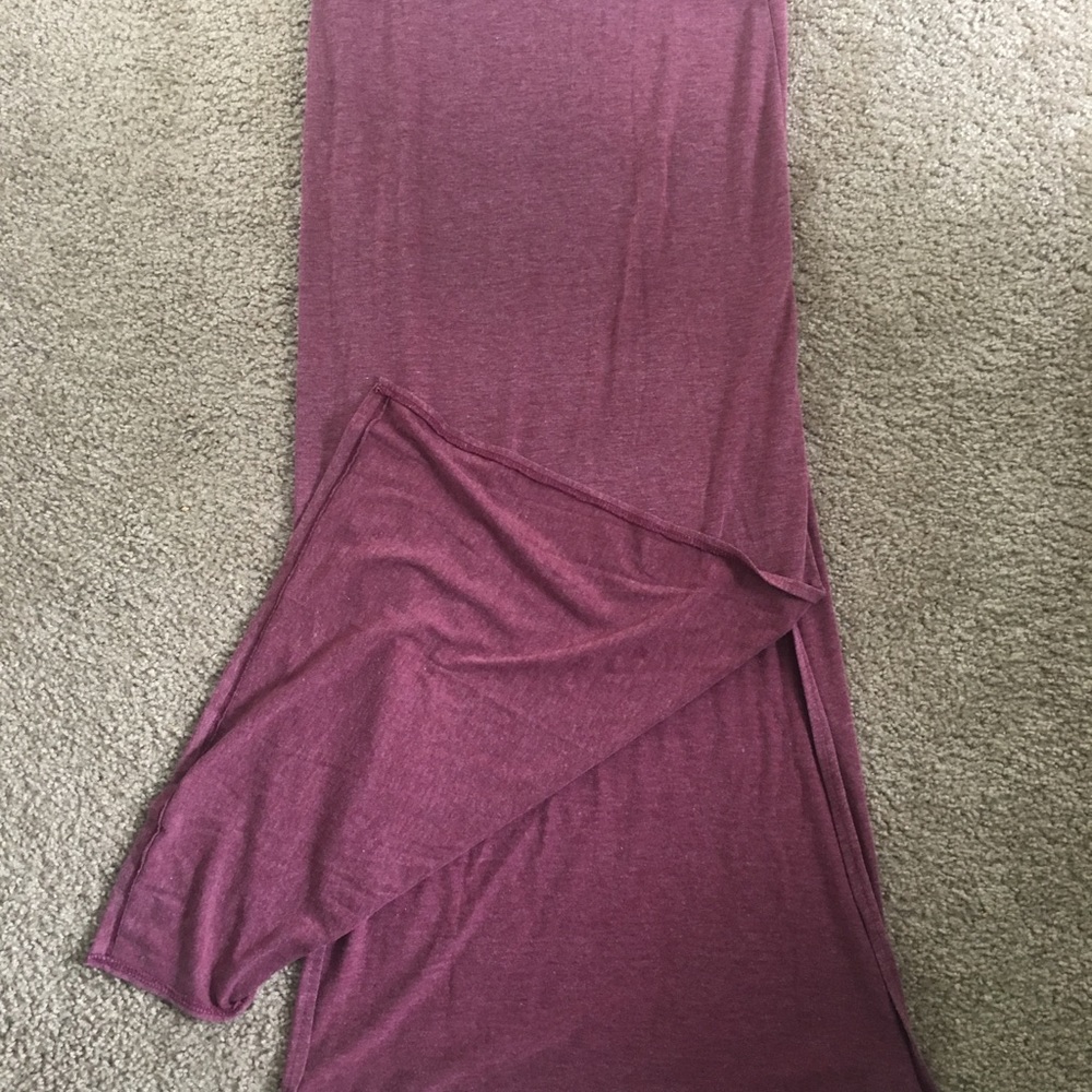 Double slit maxi skirt
